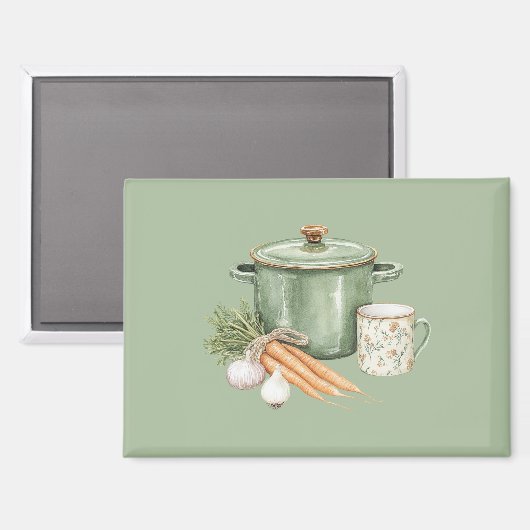 Groene Aardappelen Wortels Magneet (Voorkant / Achterkant)