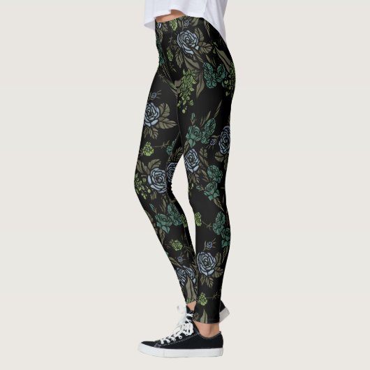Groene aardbloemen leggings (Links)