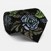 Groene aardbloemen stropdas (Opgerold)