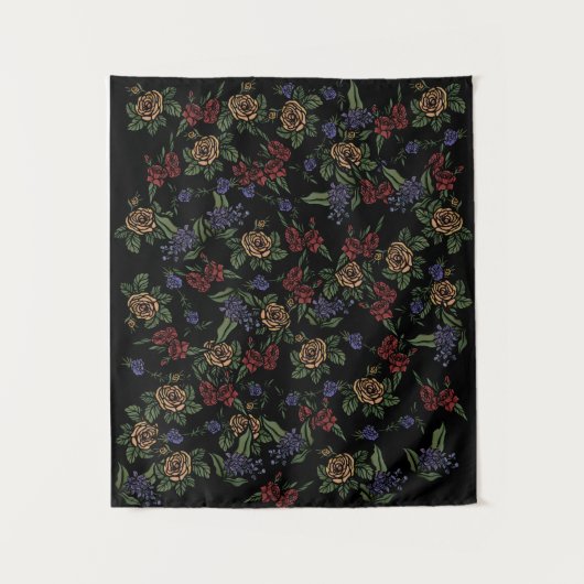 Groene aardbloemen wandkleed (Voorkant)