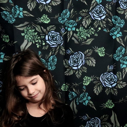 Groene aardbloemen wandkleed