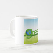 Groene Aarde Bol Eco Vriendelijke Natuur Koffiemok (Voorkant links)