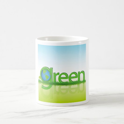 Groene Aarde Bol Eco Vriendelijke Natuur Koffiemok