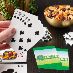 Groene Aarde Bol Eco Vriendelijke Natuur Pokerkaarten