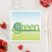 Groene Aarde Bol Eco Vriendelijke Natuur Servet (Insitu)
