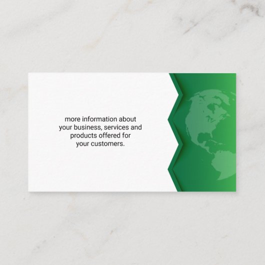 Groene Aarde | Boom Icoon Visitekaartje (Achterkant)