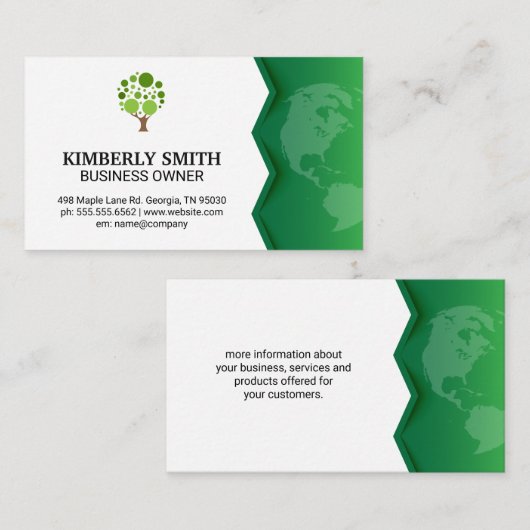 Groene Aarde | Boom Icoon Visitekaartje (Voorkant / Achterkant)