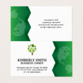 Groene Aarde | Boom-pictogram Visitekaartje (Buitenkant ongevouwen)