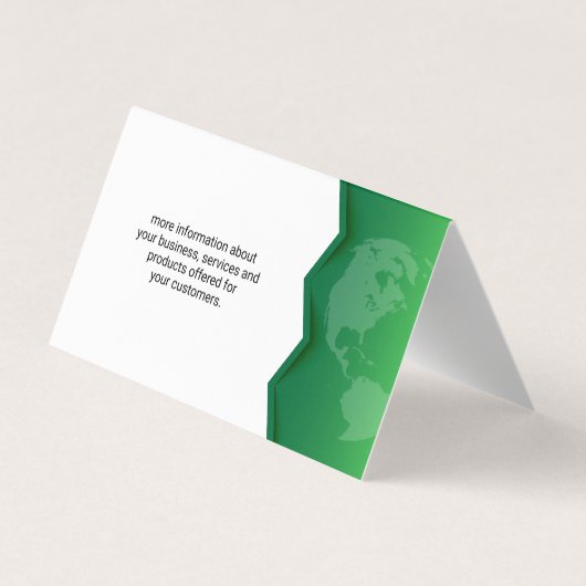 Groene Aarde | Boom-pictogram Visitekaartje (Achterkant)