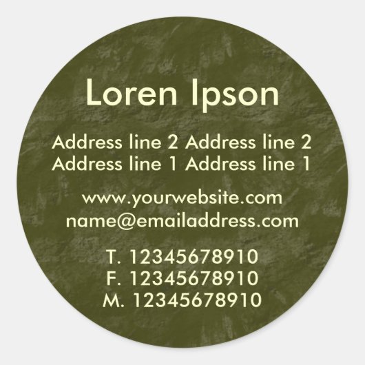 Groene Aarde Business / Profiel Ronde Sticker (Voorkant)