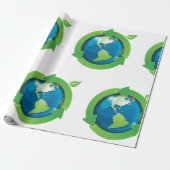 Groene Aarde Cadeaupapier (Uitgerold)