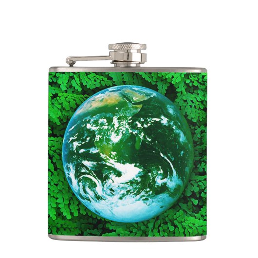 Groene Aarde - ecologisch bewustzijn Heupfles (Voorkant)