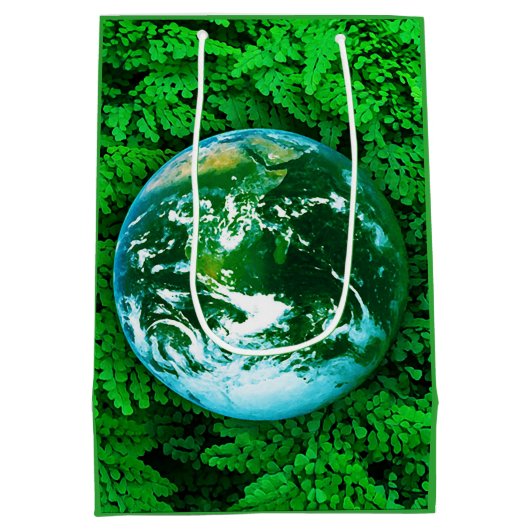 Groene Aarde - ecologisch bewustzijn Medium Cadeauzakje (Achterkant)