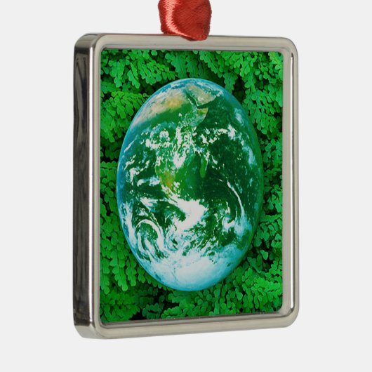 Groene Aarde - ecologisch bewustzijn Metalen Ornament (Rechts)
