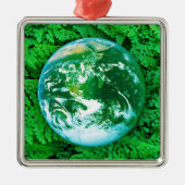 Groene Aarde - ecologisch bewustzijn Metalen Ornament (Voorkant)