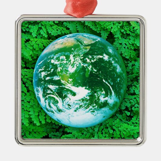 Groene Aarde - ecologisch bewustzijn Metalen Ornament (Voorkant)