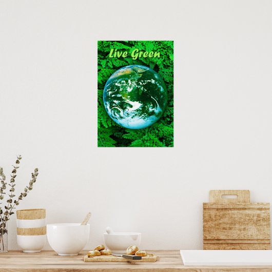 Groene Aarde - ecologisch bewustzijn Poster (Keuken)