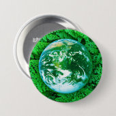 Groene Aarde - ecologisch bewustzijn Ronde Button 7,6 Cm (Voorkant /achterkant)