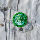 Groene Aarde - ecologisch bewustzijn Ronde Button 7,6 Cm (In situ)