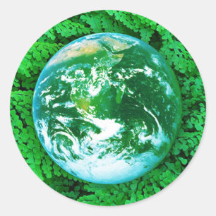 Groene Aarde - ecologisch bewustzijn Ronde Sticker