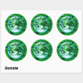 Groene Aarde - ecologisch bewustzijn Ronde Sticker (Vel)