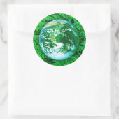 Groene Aarde - ecologisch bewustzijn Ronde Sticker (Tas)