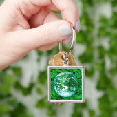 Groene Aarde - ecologisch bewustzijn Sleutelhanger (Hand)