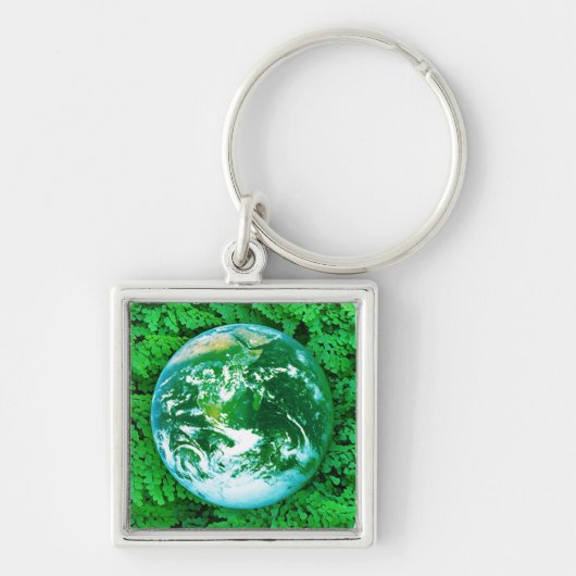 Groene Aarde - ecologisch bewustzijn Sleutelhanger (Voorkant)