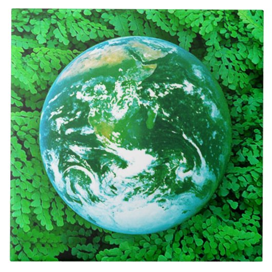 Groene Aarde - ecologisch bewustzijn Tegeltje (Voorkant)