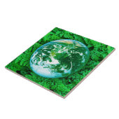 Groene Aarde - ecologisch bewustzijn Tegeltje (Zijkant)