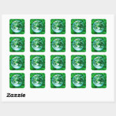 Groene Aarde - ecologisch bewustzijn Vierkante Sticker (Vel)