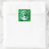 Groene Aarde - ecologisch bewustzijn Vierkante Sticker (Tas)