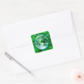 Groene Aarde - ecologisch bewustzijn Vierkante Sticker (Envelop)