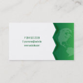 groene aarde | Kaart van de wereld | uitvoerend Visitekaartje (Achterkant)