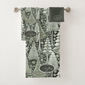 Groene Aarde Kerstmispatroon#6 ID1009 Bad Handdoek (Insitu)