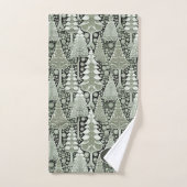 Groene Aarde Kerstmispatroon#6 ID1009 Bad Handdoek (Handdoek)