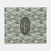 Groene Aarde Kerstmispatroon#6 ID1009 Fleece Deken (Voorkant (Horizontaal))