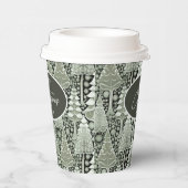 Groene Aarde Kerstmispatroon#6 ID1009 Papieren Bekers (Rechts)