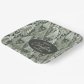 Groene Aarde Kerstmispatroon#6 ID1009 Papieren Bordje (Gebogen)