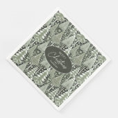 Groene Aarde Kerstmispatroon#6 ID1009 Servet (Hoek)