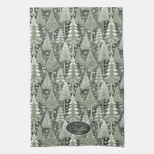 Groene Aarde Kerstmispatroon#6 ID1009 Theedoek (Verticaal)