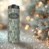 Groene Aarde Kerstmispatroon#6 ID1009 Thermosbeker