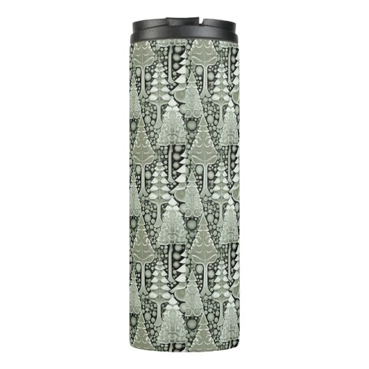 Groene Aarde Kerstmispatroon#6 ID1009 Thermosbeker (Achterkant)