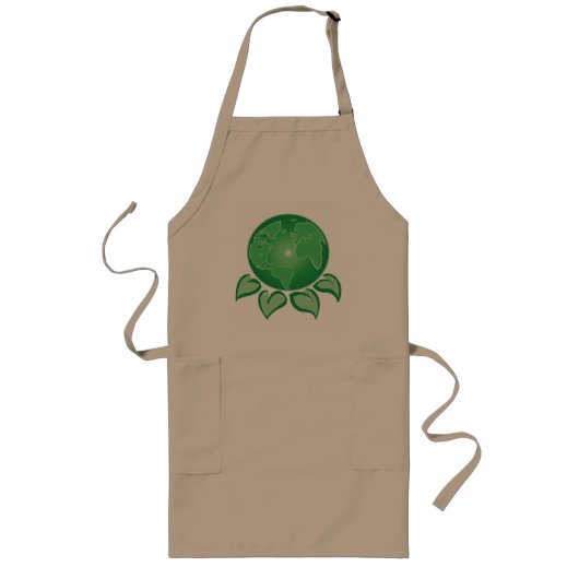 Groene Aarde Lang Schort (Voorkant)