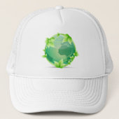 Groene aarde Recyclen symbool Trucker Pet (Voorkant)