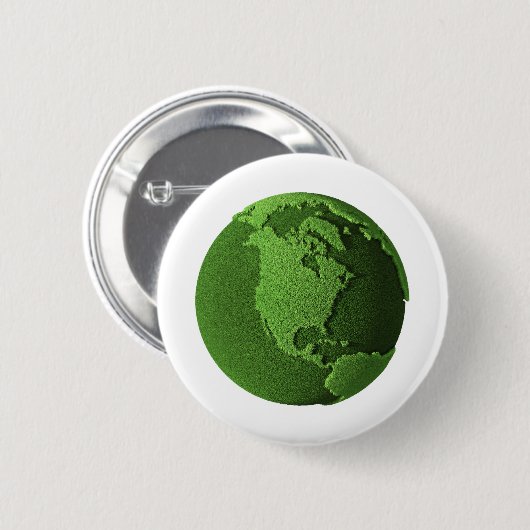 Groene Aarde Ronde Button 5,7 Cm (Voorkant /achterkant)