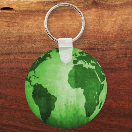 Groene Aarde Sleutelhanger (Voorkant)
