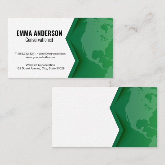 Groene Aarde Visitekaartje (Voorkant / Achterkant)