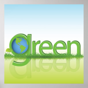 Groene Aarde Wereld Poster