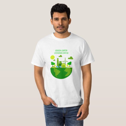 Groene aarde, ziet er goed uit t-shirt (Voorkant volledig)